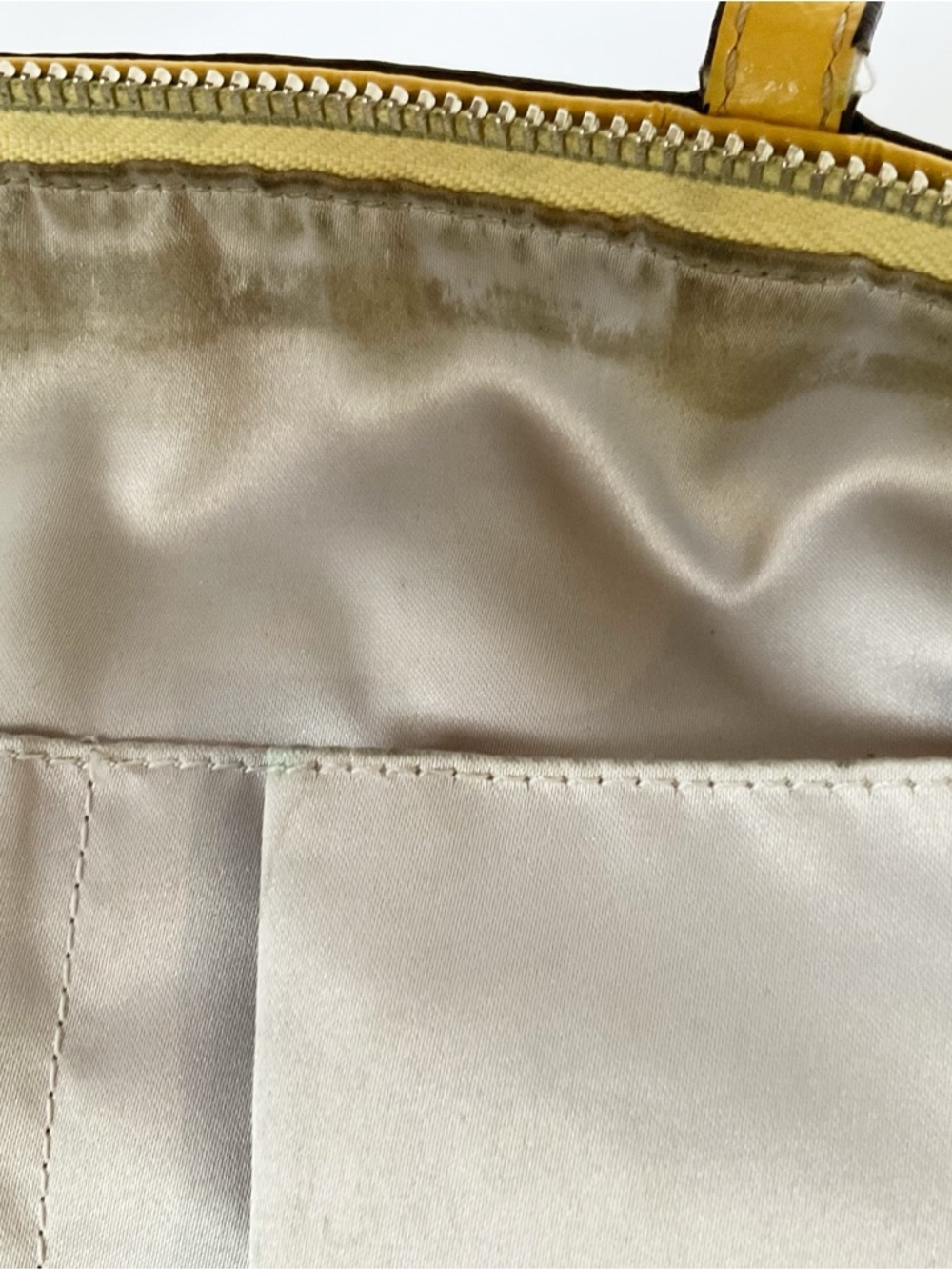 Coach 2012 Signature Patent Leather Tote in Canary Yellow (Flaws) - Picture 13 of 15